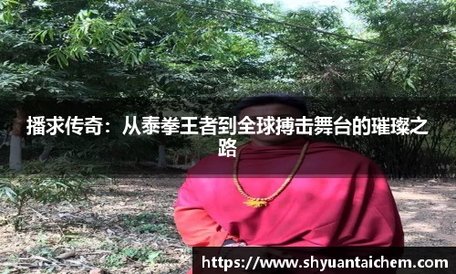 播求传奇：从泰拳王者到全球搏击舞台的璀璨之路